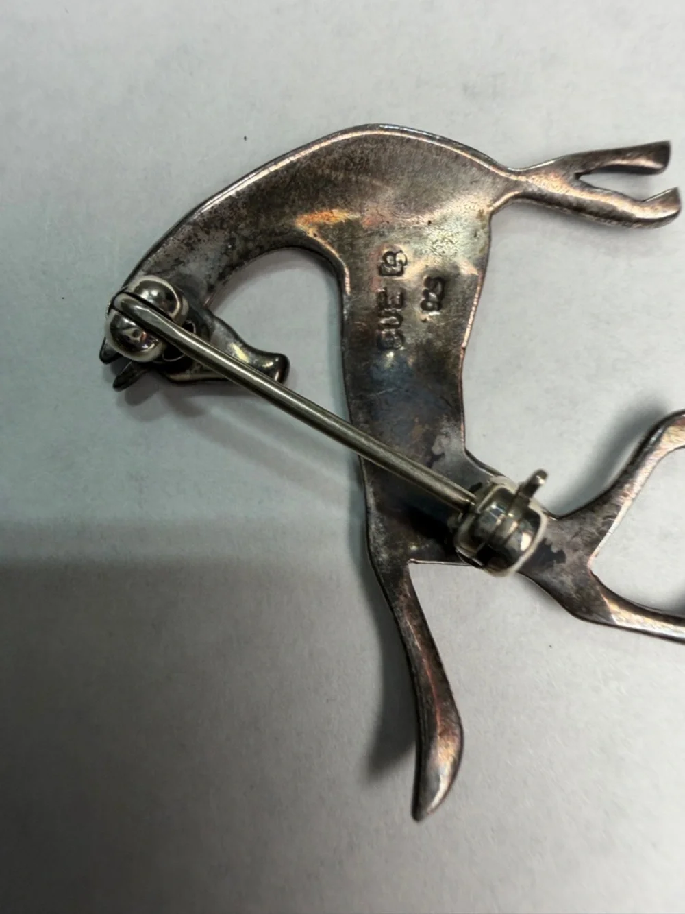 Sterling Silver Horse‎ Brooch Equestrian Animal Pin Minimalist Design